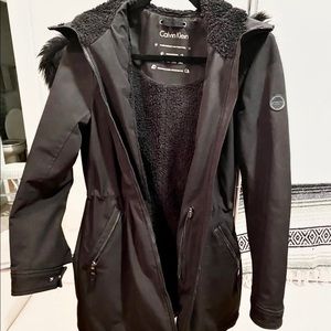 Calvin Klein Coat Fur Hood